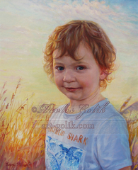 портрет ребенка маслом на холсте