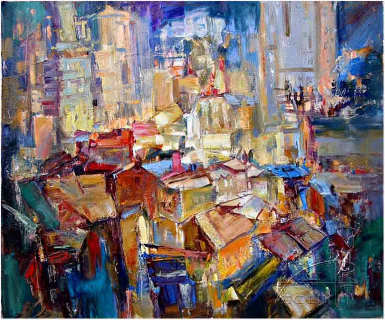 Paint of the night city
