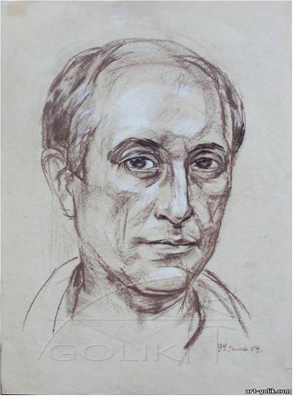 my friend sketch portrait in sepia