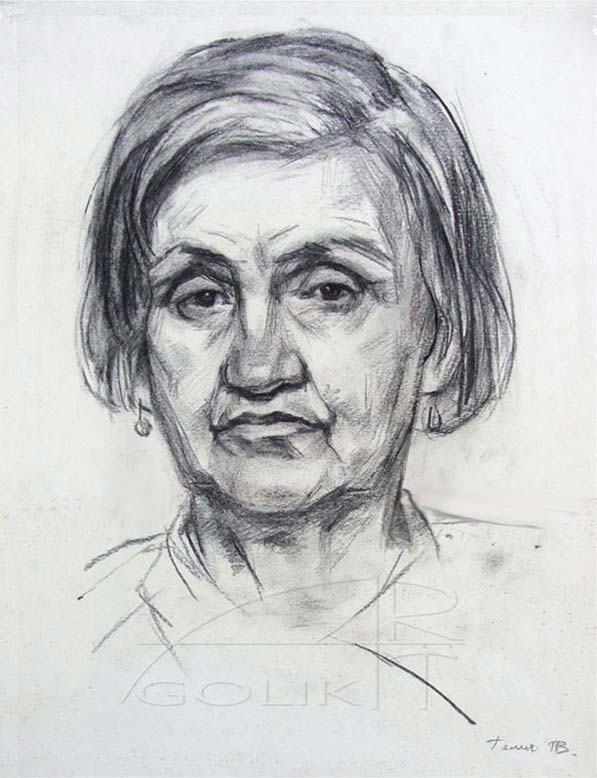 my mama charcoal drawing - quick sketch