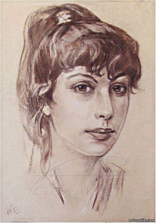 portrait of a girl. sepia