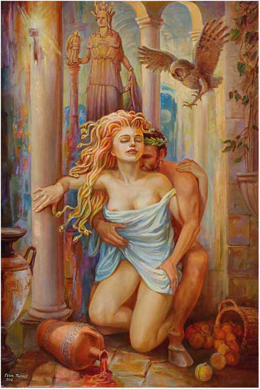 Gorgon Medusa and Poseidon