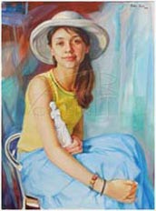 daughter, oil portrait