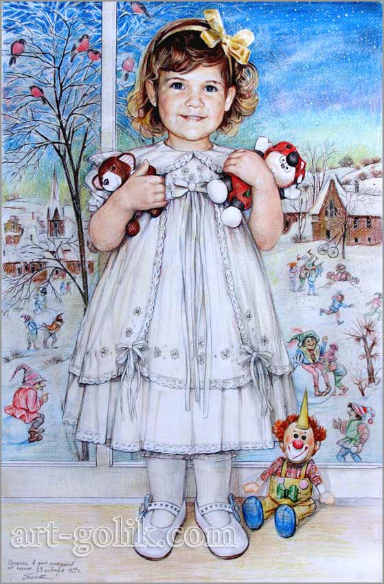 birthday drawing coloured pencil